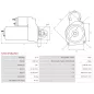 Démarreur 12V 1.40kW 8 dents AS-PL UD02606S, HYUNDAI / KIA 17610-12960 17610-52010, VALEO TM000A32301, PARTS MALL PXPSE-001