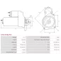 Démarreur 12V 1.40kW 11 dents AS-PL UD02607S, MITSUBISHI M000T87187, M000T87187ZC, M0T87187, NISSAN 23300-8J120, 23300-8J120R