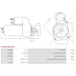 Démarreur 12V 0.9kW 8 dents BOSCH 0986017721, CARGO 110958, DELCO DRS2172, HELLA 8EA730231-001, HYUNDAI / KIA 36100-21770