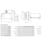 Démarreur 12V 2.20kW 12 dents AS-PL UD816485(VALEO)S, BOSCH F032116247, CARGO 116247, DELCO DRS1142, DS2252