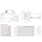 Démarreur 12V 2.20kW 12 dents AS-PL UD809358(VALEO)S, BOSCH 0986026590, CARGO 116516, DELCO DRS1173, DS2283