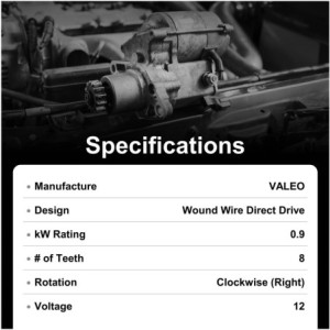 Démarreur Nissan 0.7 kw Remplace 1107092, 1116008, F042S0H102