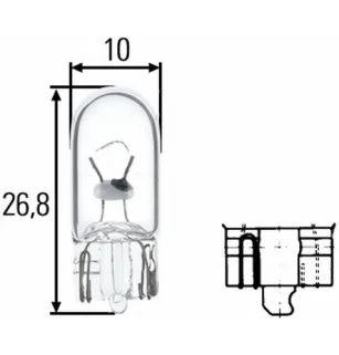 Lampadina W5W 24 volt Hella 8GP 003 594-251