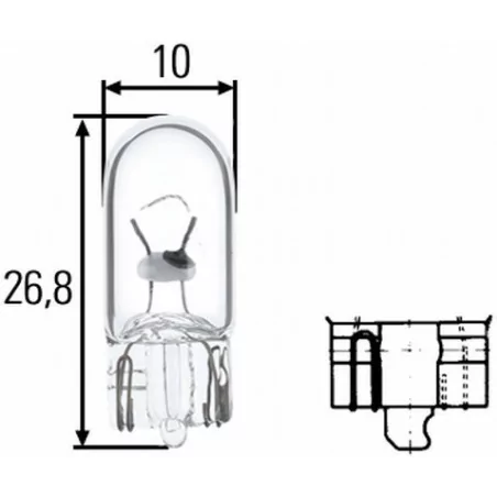 Ampolla W5W 24 voltios Hella 8GP 003 594-251