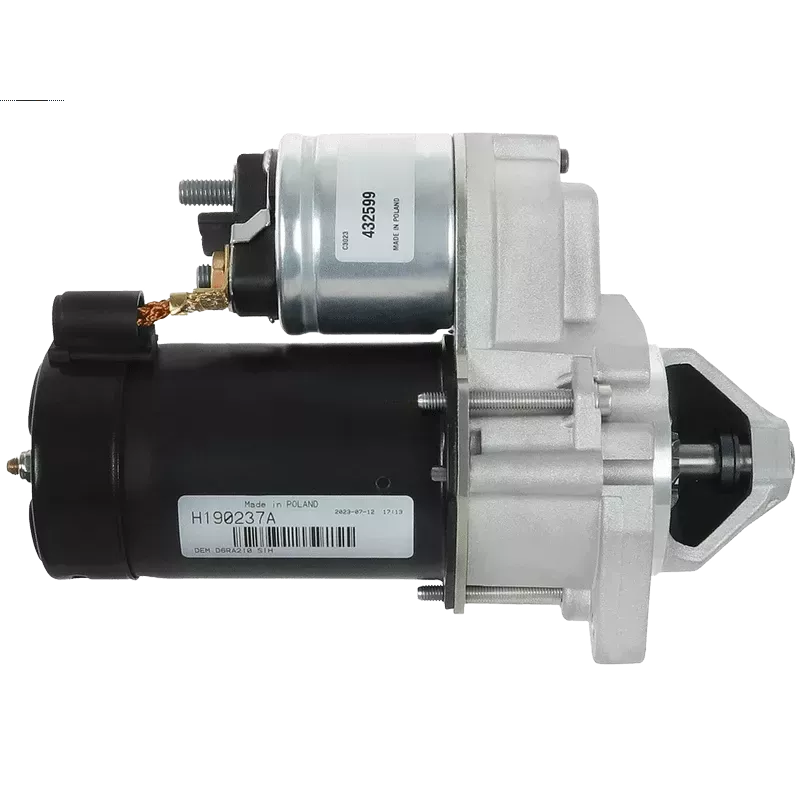 Démarreur 12V 1.20kW 9 dents AS-PL UD809004(VALEO)S, CARGO 113974, DELCO RS41339, VALEO 190237, 432599