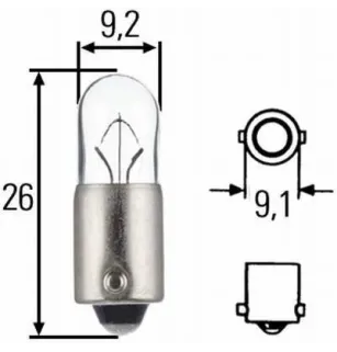 Lampadina T4W 24 volt Hella 8GP 002 067-241