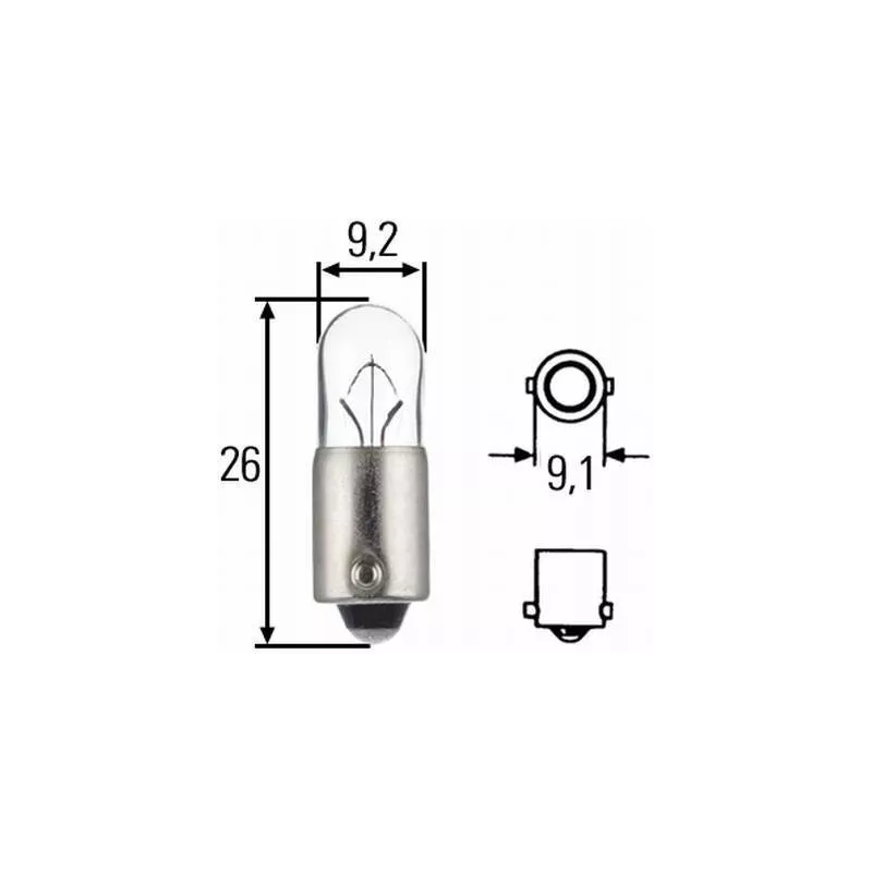 Ampoule T4W 24 volts Hella 8GP 002 067-241