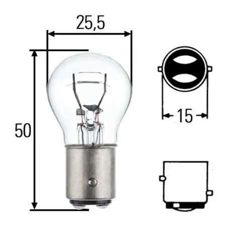 Ampolla P21 5W 24 volt Hella 8GD 002 078-241