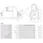 Démarreur 12V 2.40Kw 10 dents LUCAS 26148 , 26196 , 26283 , 26375 , 26383 , 26383A