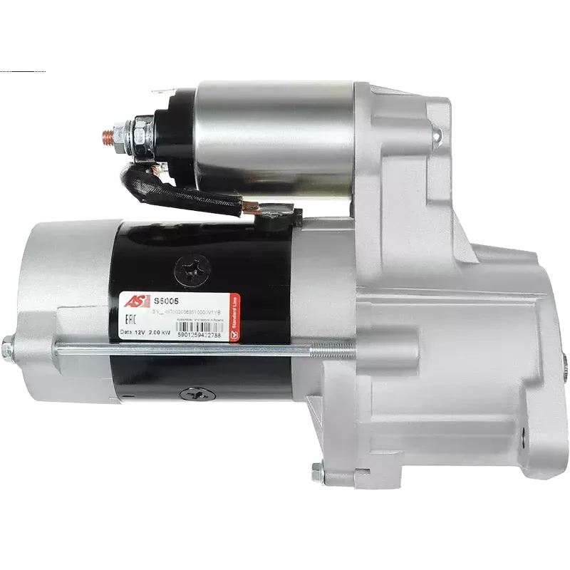 Démarreur 12V 2.00kW 10 dents AS-PL S5005, BOSCH 0986014140, 0986014141, 1986S01263, CARGO 110809