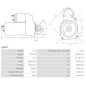 Démarreur 12V 2.80Kw 10 dents LUCAS 27541, 27565, 27568, 27590, 27598, 27599