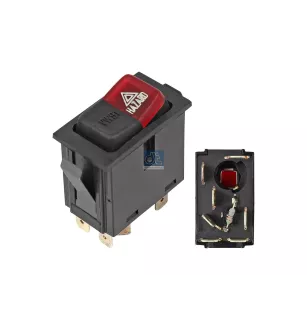 Interrupteur de signal de détresse Pour MAN Chassis, G/M/F 90, L/M/F/E 2000, VW LT, Caddy - 81.25505.0760 - 161953235