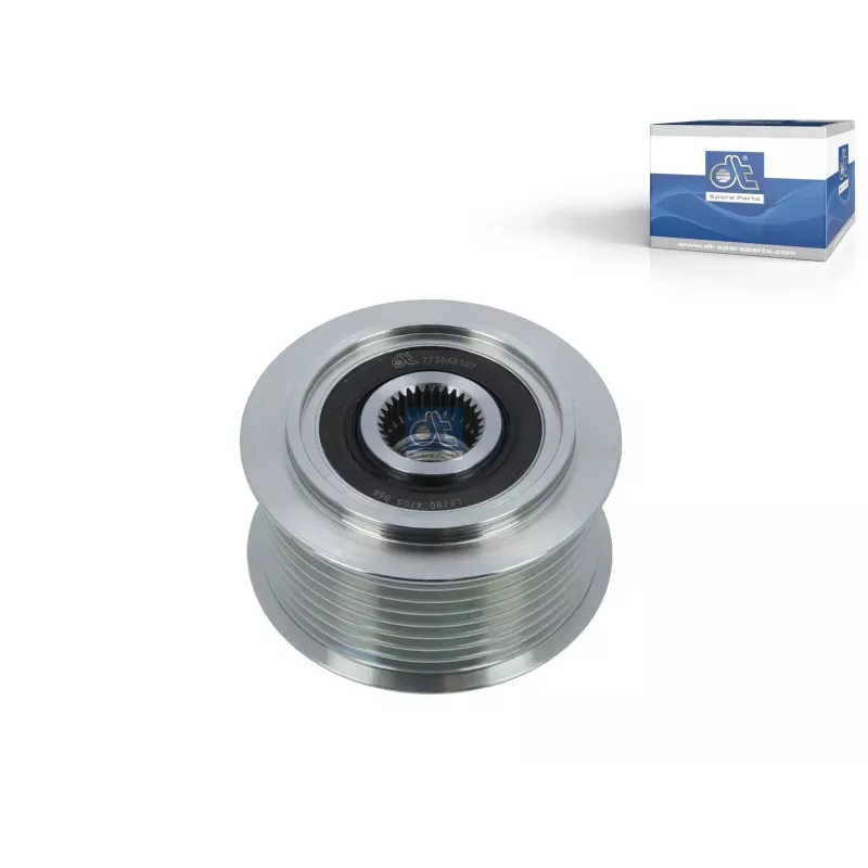 Poulie, d: 17 mm, D: 72 mm, M16 x 1,5, DP: 66 mm, W: 38 mm, 8 grooves Pour MAN Chassis, D-engines, E-engines, G/M/F 90, Lion's
