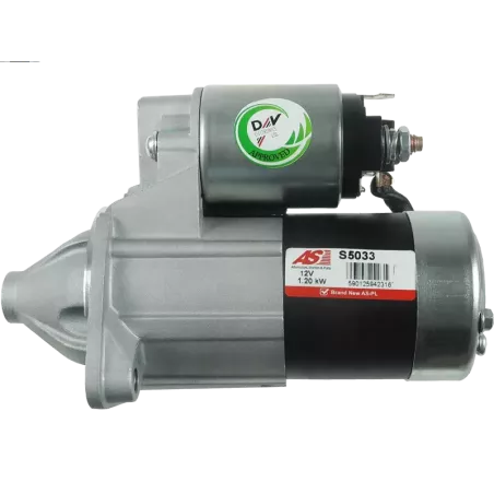 Démarreur 12V 1.20kW 8 dents AS-PL S5033, BOSCH 0986020401, CARGO 111971, DELCO DRS3728, HELLA 8EA737588-001