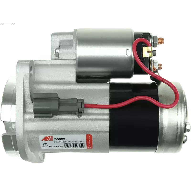 Démarreur 12V 1.00kW 9 dents AS-PL S5039, UD19743S, CARGO 114479, DELCO DRS0973, DS2083