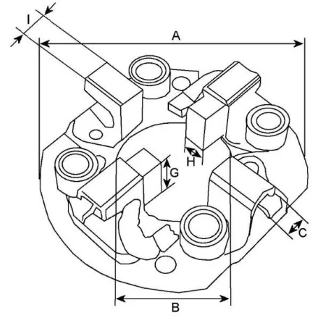 Kompletter Bürstenhalter