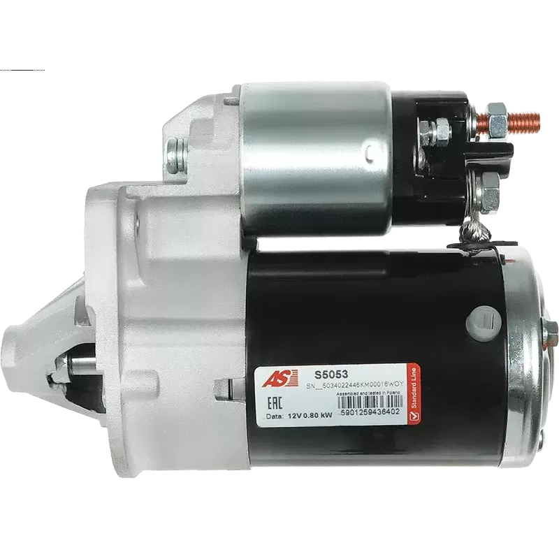 Démarreur 12V 0.80kW 8 dents AS-PL S5053, CARGO 114180 Démarreur 12V 0.80kW 8 dents AS-PL S5053, CARGO 114180