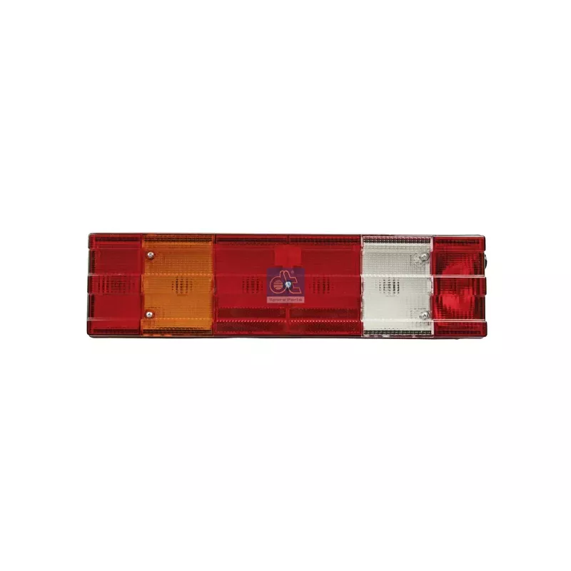 Feu arrière, gauche, avec feu de plaque d'immatriculation, 24 V, P21W, L: 525 mm, H: 139 mm, R10W Pour Mercedes-Benz Actros 1 Feu arrière, gauche, avec feu de plaque d'immatriculation, 24 V, P21W, L: 525 mm, H: 139 mm, R10W Pour Mercedes-Benz Actros 1