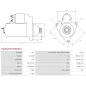 Démarreur 24V 5.0kW 11 dents AS-PL UD14627(MITSUBISHI)S, CARGO 114474, DELCO DRS0912, DS2022, HITACHI E02GES096