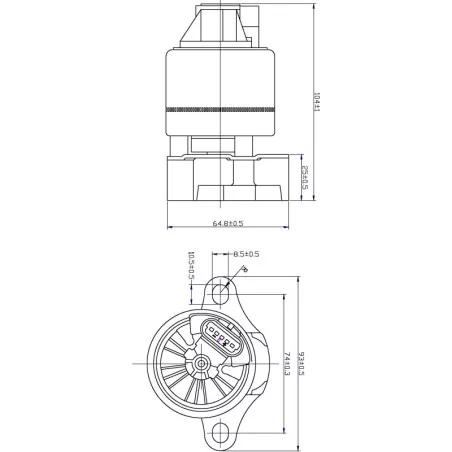 Vanne EGR OPEL Vectra Astra: 17098361, 5851025, 5851603, 93184996