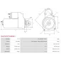 Démarreur 12V 2.00kW 9 dents AS-PL UD100968(MITSUBISHI)S, MITSUBISHI M001T30671, M001T30672, M001T30673, M001T30673AM