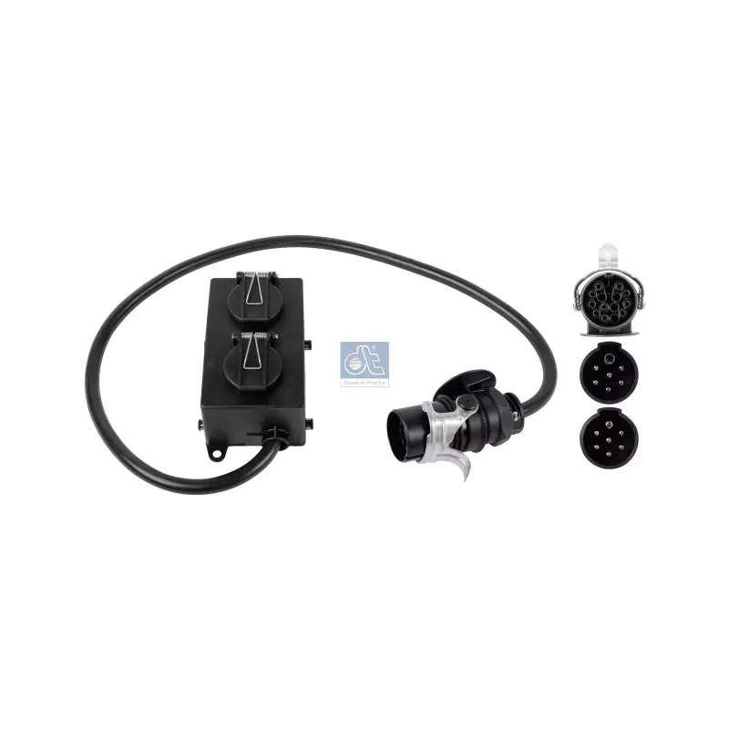 Cable adaptateur, 24 V, L: 1000 mm, ISO 12098/1185/3731 Pour Mercedes-Benz Actros 1, Actros 2, Actros 3, Actros 4, Antos