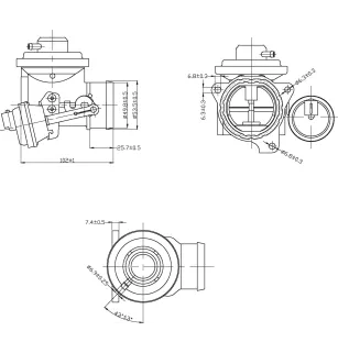 EGR valve VOLKSWAGEN Beetle Bora Caddy Golf Lupo Passat Polo: 038129627B, 038129637B, 038131501E, 045131501C
