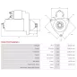 Démarreur 24V 5.50kW 12 dents AS-PL UD14617(MITSUBISHI)S, DELCO 19081035, DRS0636, ISKRA / LETRIKA 11.139.622, AZE4694