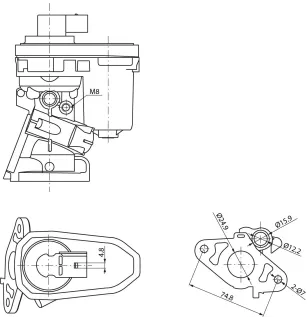 EGR valve FORD Transit: 1466340, 1618.HQ, 1618.R5, 1788657