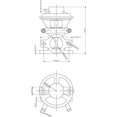 Vanne EGR FIAT Ducato: 504150396, 6040005450, 71793031