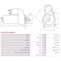 Démarreur 12V 0.95kW 11 dents AS-PL UD100956(MITSUBISHI)S, BMW 12417540897, 12417550017, 12417552105, 12417552697