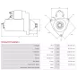 Démarreur 12V 1.40Kw 8 dents MITSUBISHI M009T84171, M009T84171AM, M009T87571, M009T87571AM, M9T84171, M9T84171AM,