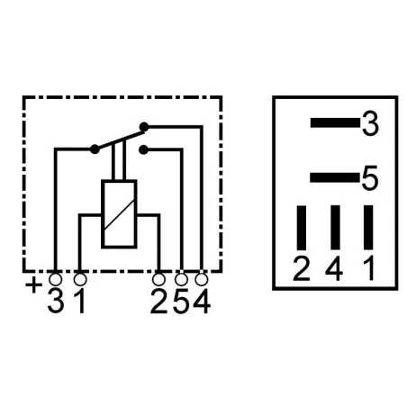 Relé de dois contatos de 12 volts