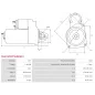 Démarreur 12V 1.40kW 8 dents AS-PL UD100965(MITSUBISHI)S, CARGO 114686, KUBOTA 16824-63011, 16824-63012, 16824-63013