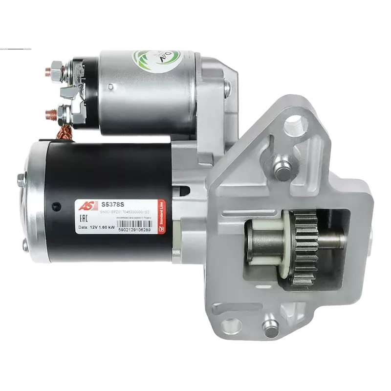 Démarreur 12V 1.60kW 22 dents AS-PL S5378S, UD20440S, MAZDA CY01-18-400, CY01-18400R00, MITSUBISHI M000T15871