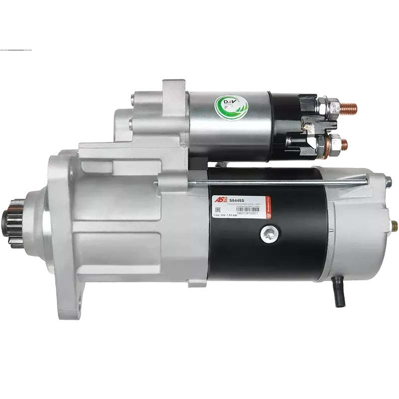 Démarreur 24V 7.60kW 12 dents AS-PL S5445S, UD18619S, CARGO 113827, CUMMINS 3965284, DELCO 19023060