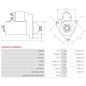 Démarreur 24V 5.50kW 12 dents AS-PL UD100985(MITSUBISHI)S, MITSUBISHI M009T67171, M009T67171AM, M009T67171ZX, M009T67172