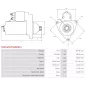 Démarreur 24V 5.50kW 12 dents AS-PL UD100850(MITSUBISHI)S, ISKRA / LETRIKA 11.139.227, AZE4715, IS9525, MAHLE 72524891