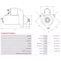 Démarreur 24V 5.50kW 11 dents AS-PL UD100981(MITSUBISHI)S, MITSUBISHI M009T67979, M009T67979AM, M009T67988, M009T67988AM