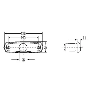 Luce di posizione Hella bianca 2PF 962 964-071