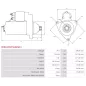 Démarreur 24V 7.00kW 11 dents AS-PL UD100079(MITSUBISHI)S, MAN 51.26201-7261, 51.26201-7288, MITSUBISHI M009T86171, M009T86171AM