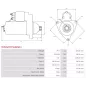 Démarreur 24V 5.50kW 12 dents AS-PL UD100077(MITSUBISHI)S, CUMMINS 5344129, MITSUBISHI M009T69771, M009T69771AM, M9T69771