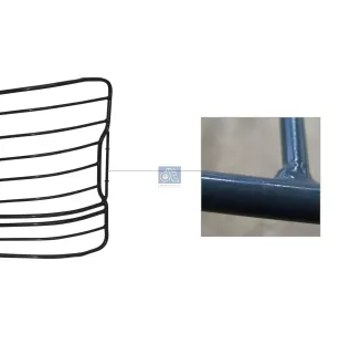 Grille de protection, phare principal, gauche Pour Mercedes-Benz Arocs