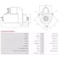 Démarreur 24V 3.20kW 9 dents AS-PL UD14602(MITSUBISHI)S, MITSUBISHI M002T67981, M008T80071, M008T80071A, M008T80071AM