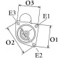 Starter 12V 3.2Kw 10 teeth Iskra 11.131.070, 11.131.228, 11.131.410, 11.131.606