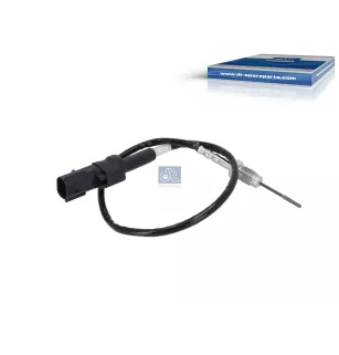 Capteur de température de gaz d'échappement, M12 x 1,25, L: 450 mm, 2 poles Pour DAF CF, LF, Cummins tbd, VW Constellation