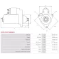 Démarreur 24V 5.50kW 13 dents AS-PL UD100847(MITSUBISHI)S, CARGO 116435, DELCO DRS1098, DS2208, ISKRA / LETRIKA 11.139.173