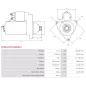 Démarreur 12V 4.70kW 12 dents AS-PL UD14599(MITSUBISHI)S, DEUTZ 01182761, 01183284, 01183746, 1182761