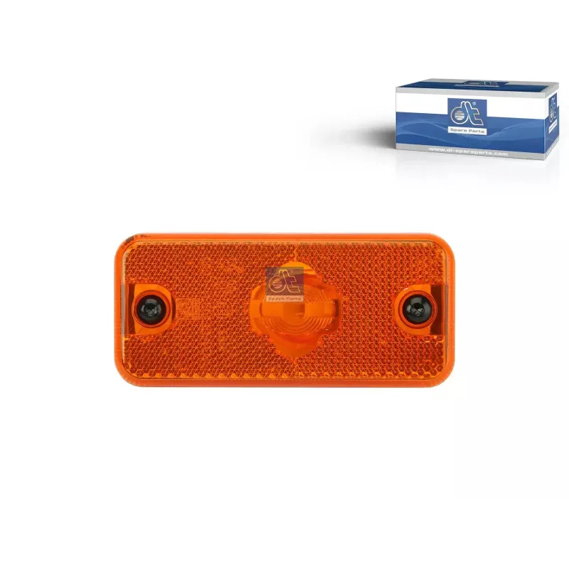 Feu de gabarit latéral, orange, Lb: 84 mm, L: 110 mm, H: 50 mm, T: 18 mm