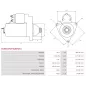 Démarreur 24V 7.00kW AS-PL UD14638(MITSUBISHI)S, CARGO 115888, MITSUBISHI M009T82671, M009T82671AM, M009T82672